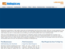 Tablet Screenshot of mailinglist.org